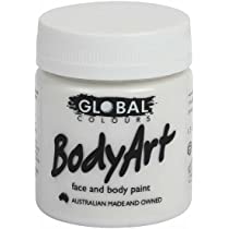 Global Colours 45ml White Cream Face and Body Paint