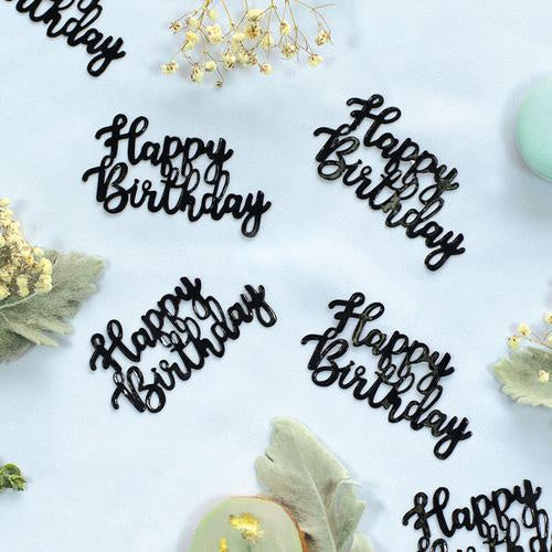 Black HAPPY BIRTHDAY Foil Jumbo Confetti 10pk