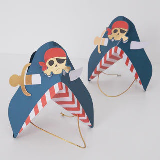 Meri Meri Blue Pirate Party Hats Set of 8