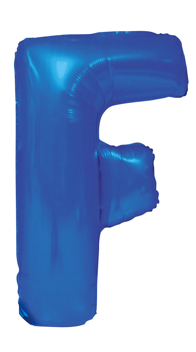 Blue Letter F Supershape Foil Balloon
