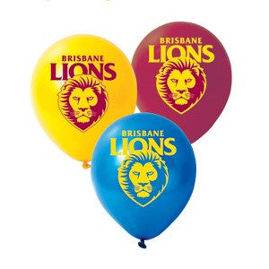 ALF Brisbane Lions Balloons PK25