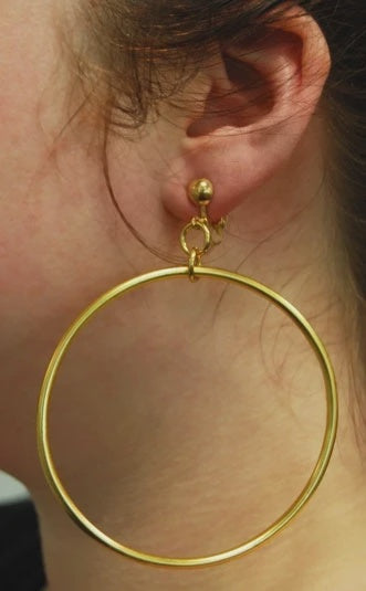 Jumbo Hoop Earrings Gold