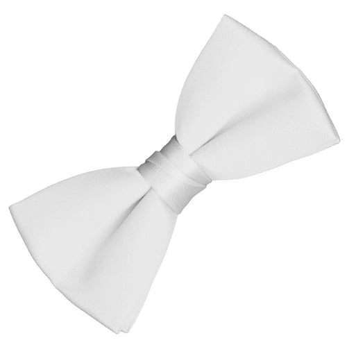 White Satin Bow Tie