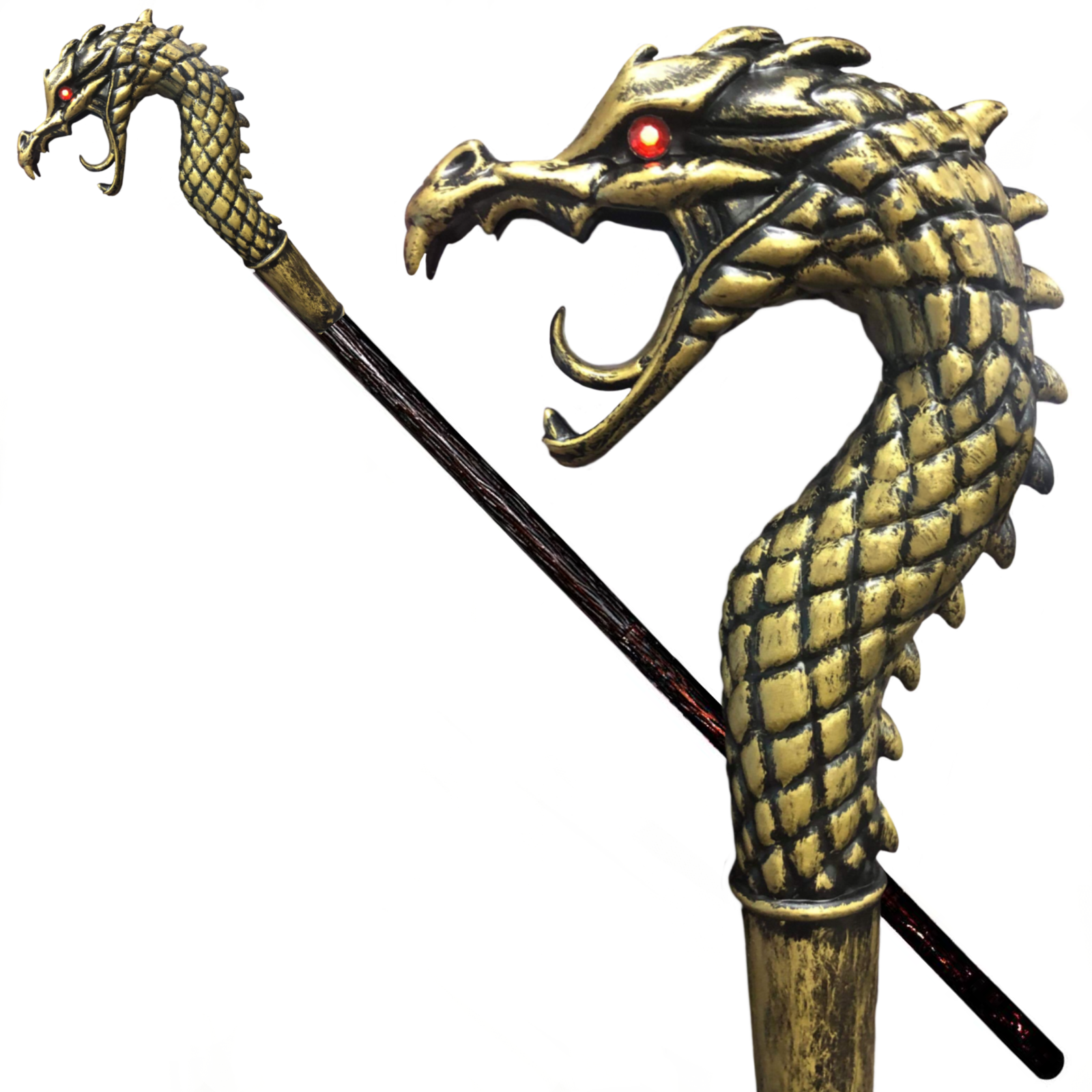 Gold Dragon Staff GOT Style - 45 inch