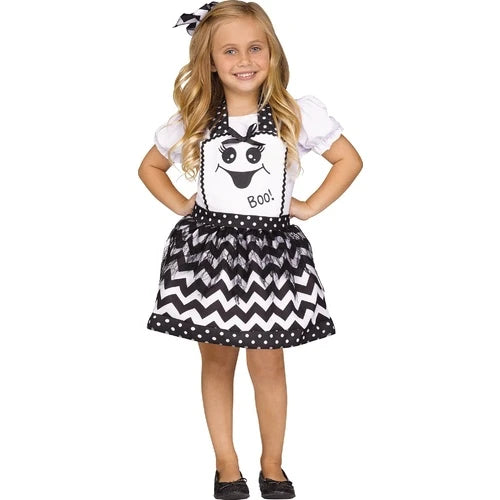 Giggly Ghost Apron Girls Costume