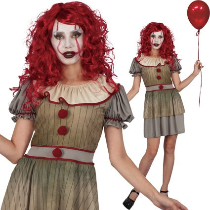 Vintage Clown Sideshow Sam Women's Costume