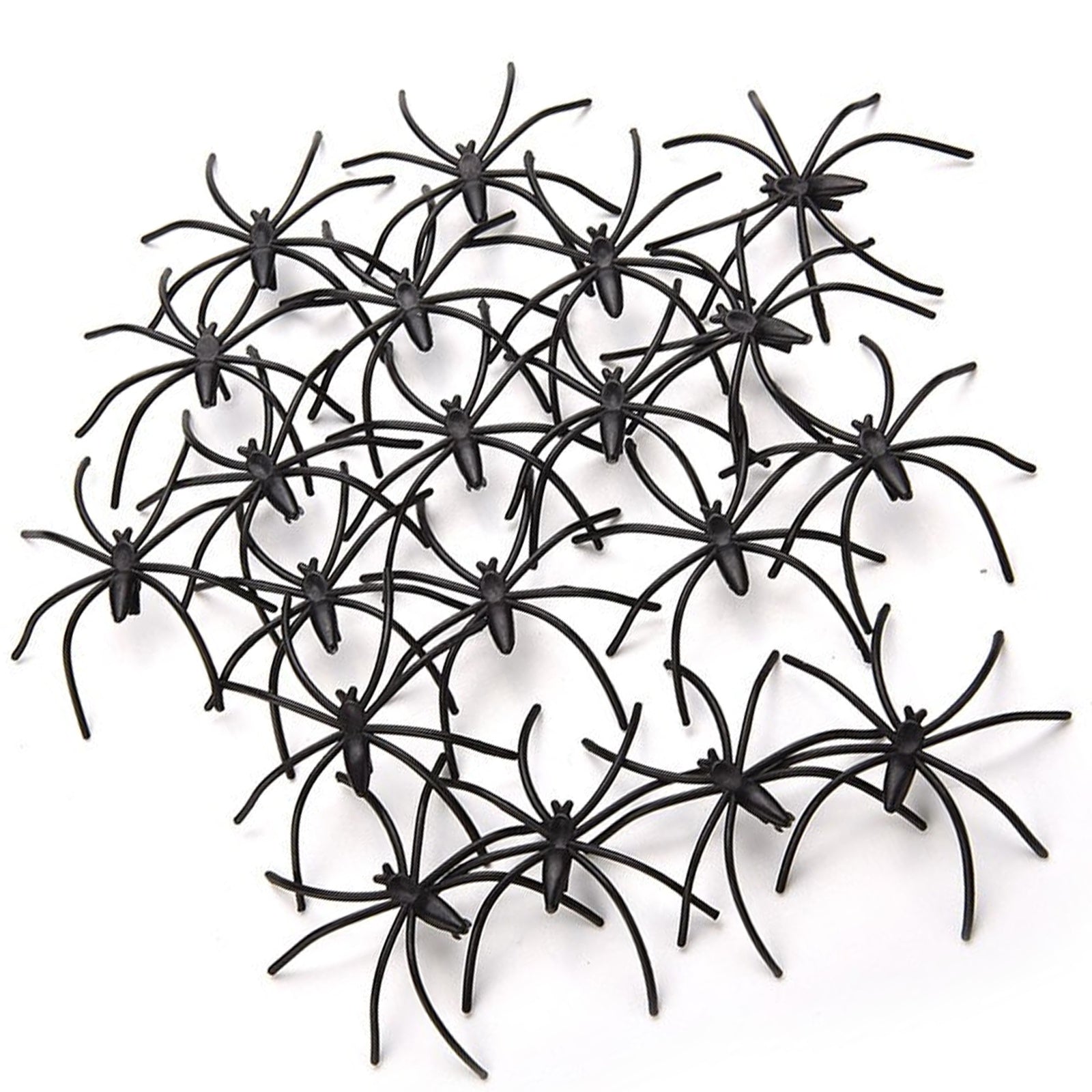 Creepy Black Spiders 50 Piece Pack