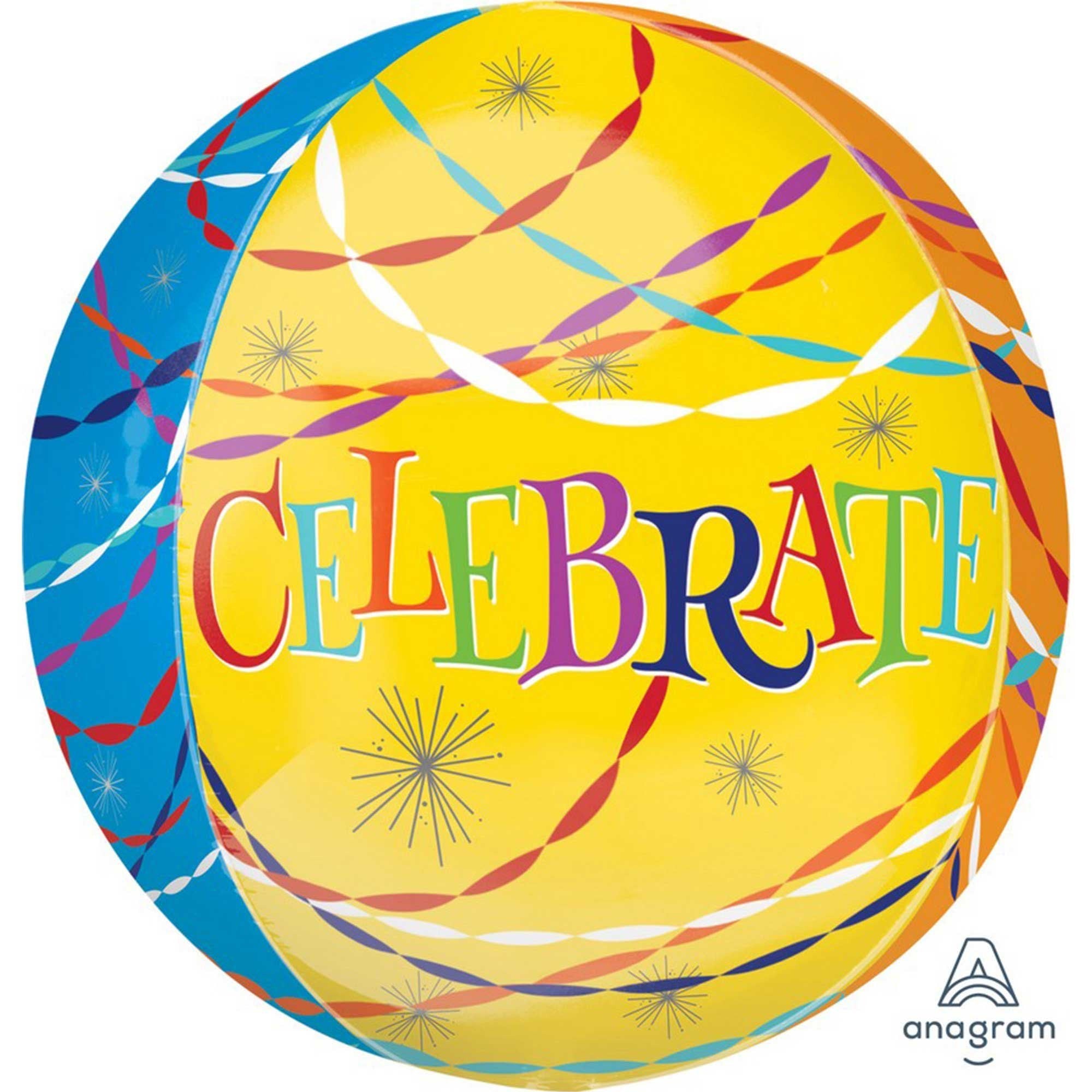 Celebrate Streamers Orbz Balloon