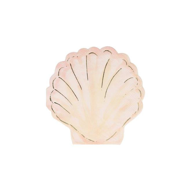 Meri Meri  Watercolour Clam Shell Napkins - Set of 16