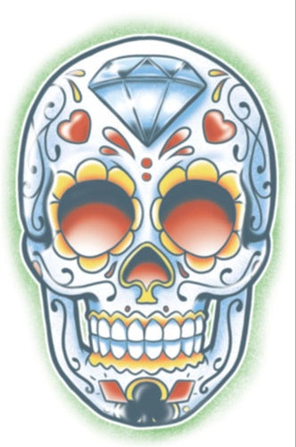 El Jugador - Day of the Dead Temporary Tattoo