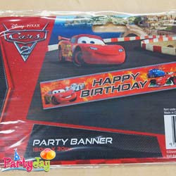 Disney Cars Happy Birthday Banner