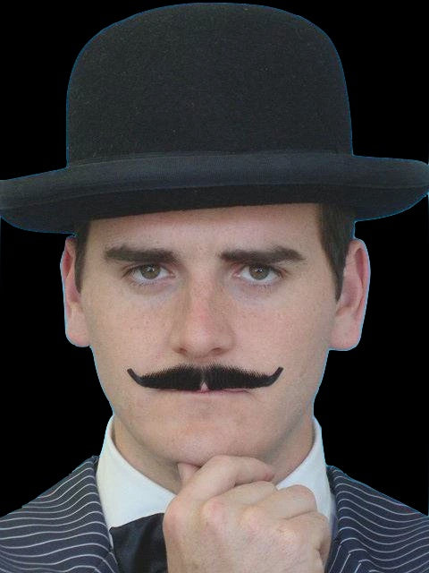 Poirot Black Moustache