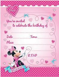 Minnie Mouse Invitations