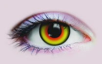 Primal Mad Hatter-Orange and Yellow Contact Lenses