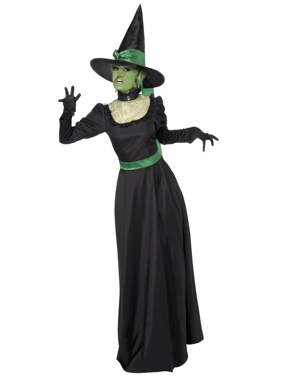 Wicked Witch Costume with Green Sash-Large