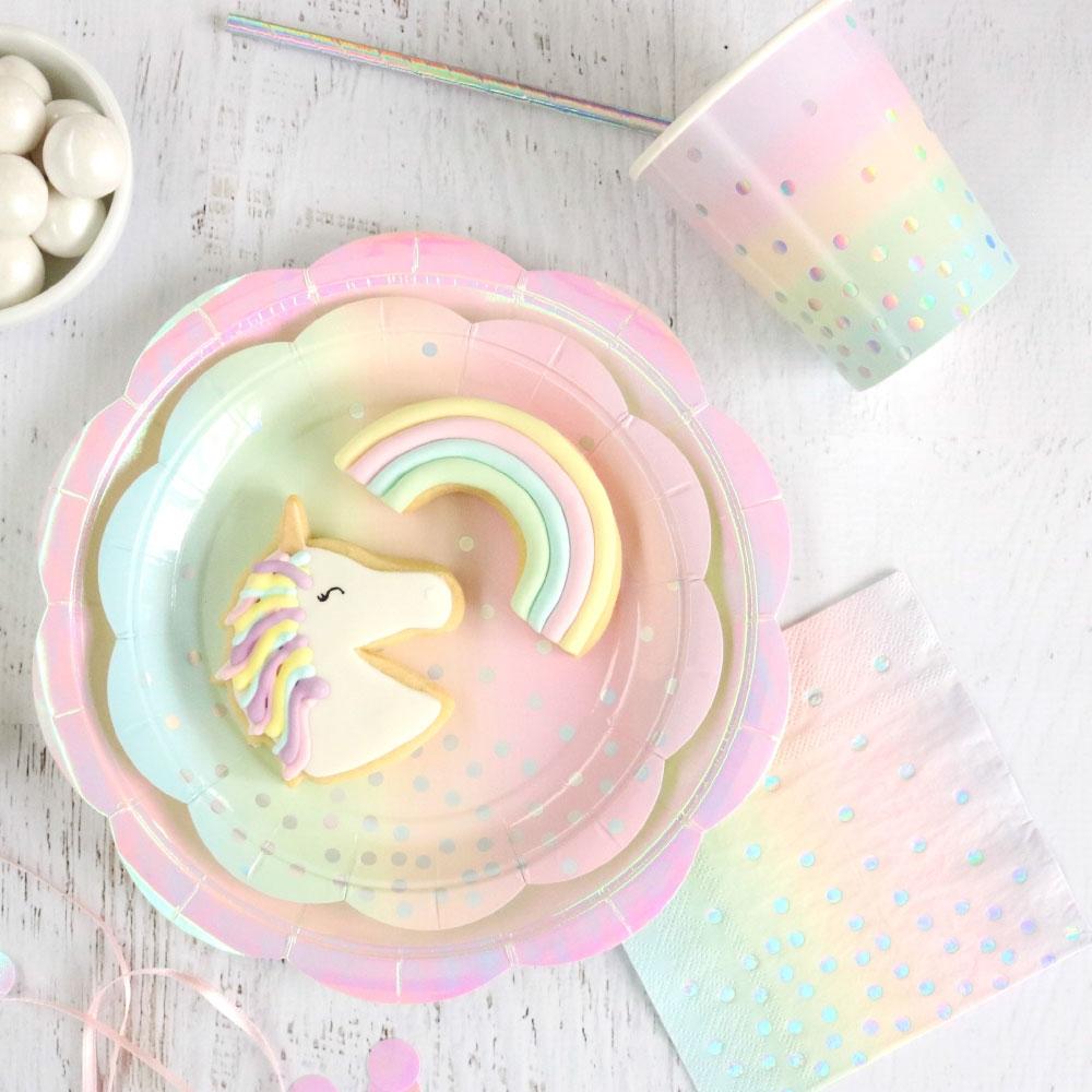 Ilume Iridescent Dinner Plates