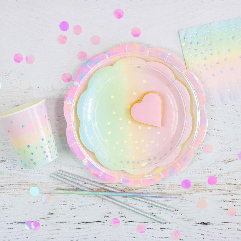 Ilume Iridescent Dinner Plates