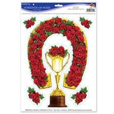 Horseshoe with Roses Wall Clings