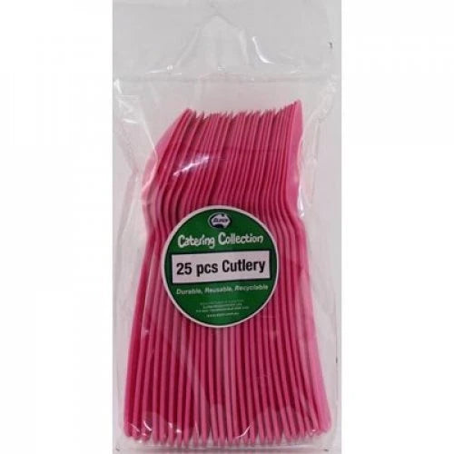 Magenta Plastic Spoon Pack of 20