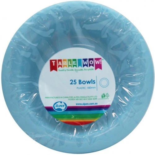 Light Blue Plastic Bowls