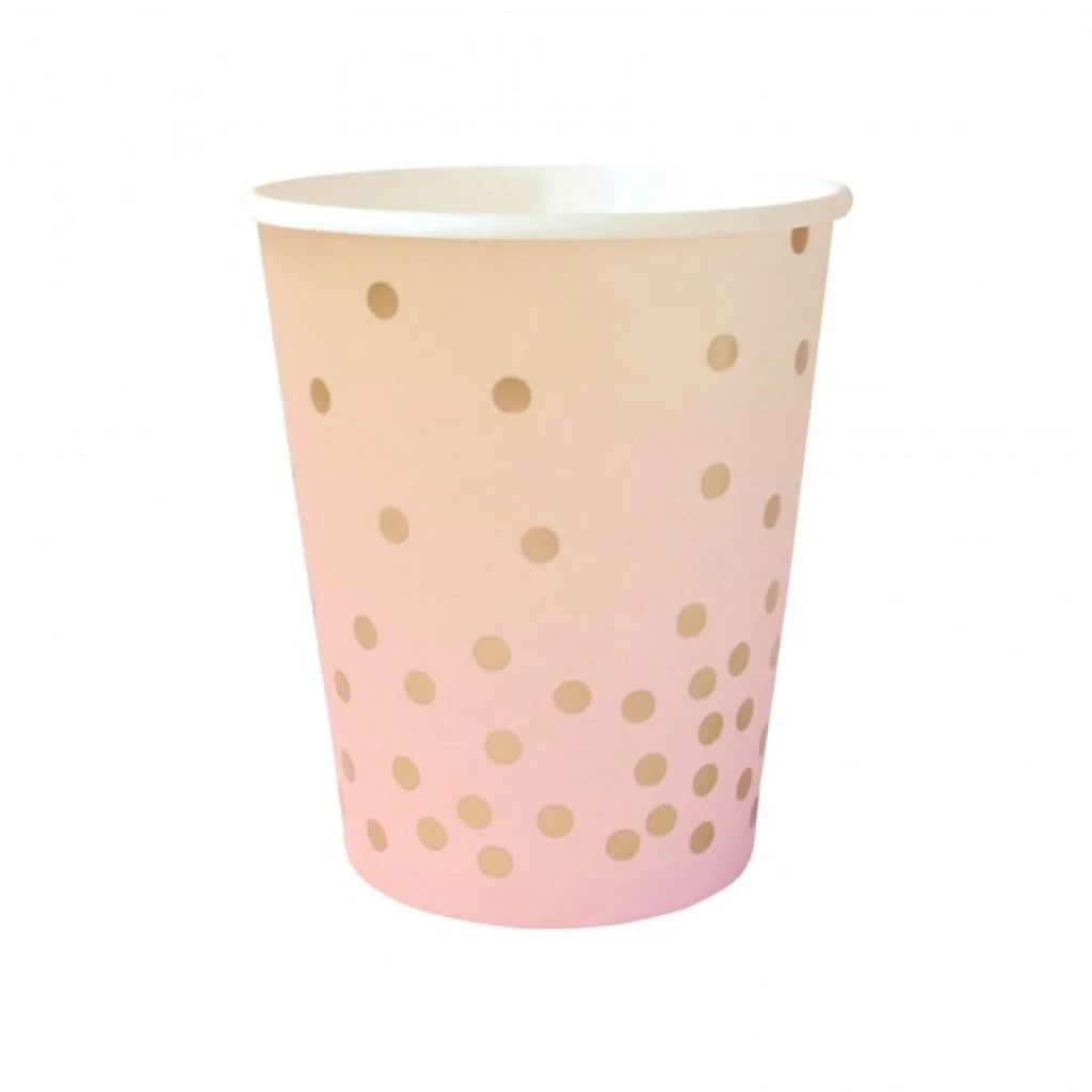 Illume Pink and Peach Iridescent Cups