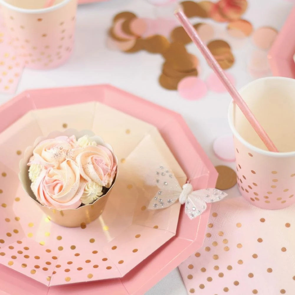 Illume Pink and Peach Iridescent Cups