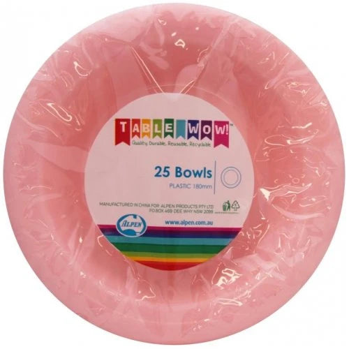 Light Pink Plastic Bowls