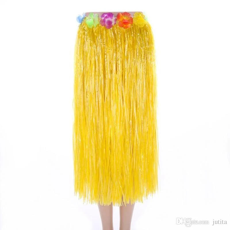 Long Coloured Hula Skirt