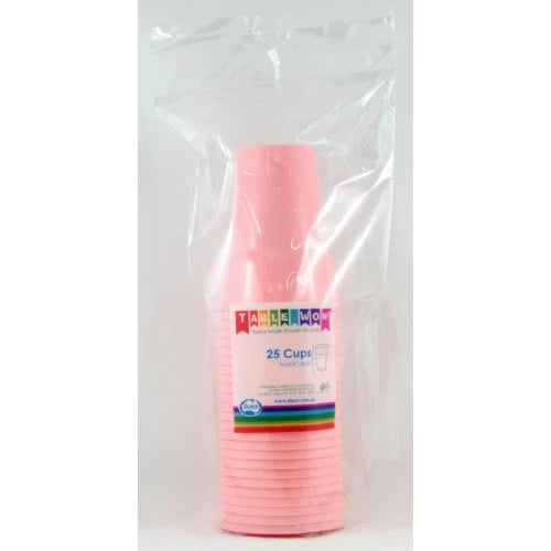 Light Pink Plastic Cups 285ml 20pk