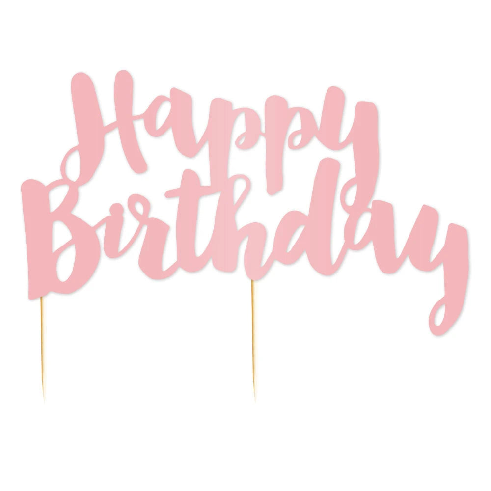 Illume Pink Happy Birthday Cake Topper