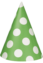 Green Polka Dot Party Hats