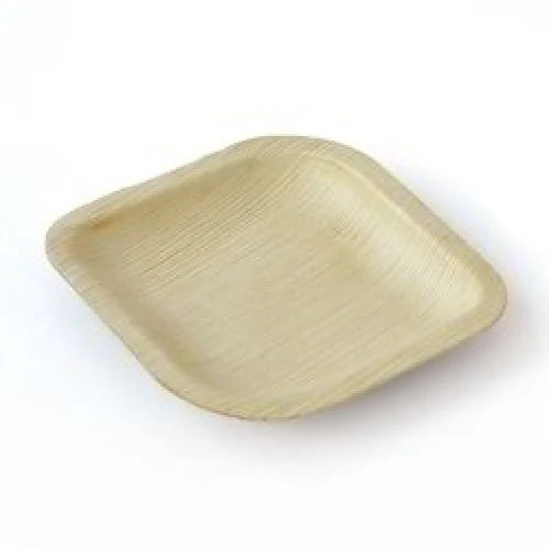 Palm Leaf 6" Square Plate Pk 10