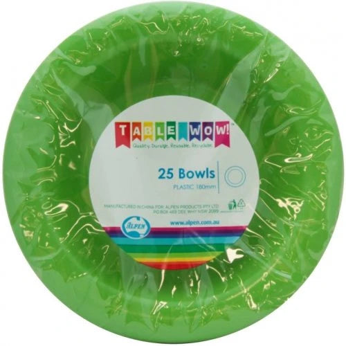 Lime Green Plastic Bowls