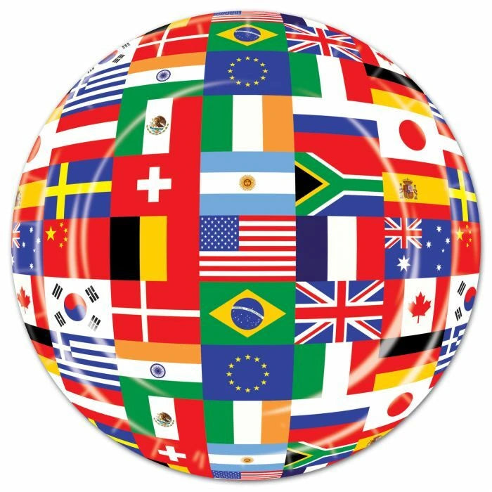 International Flags Paper Plates