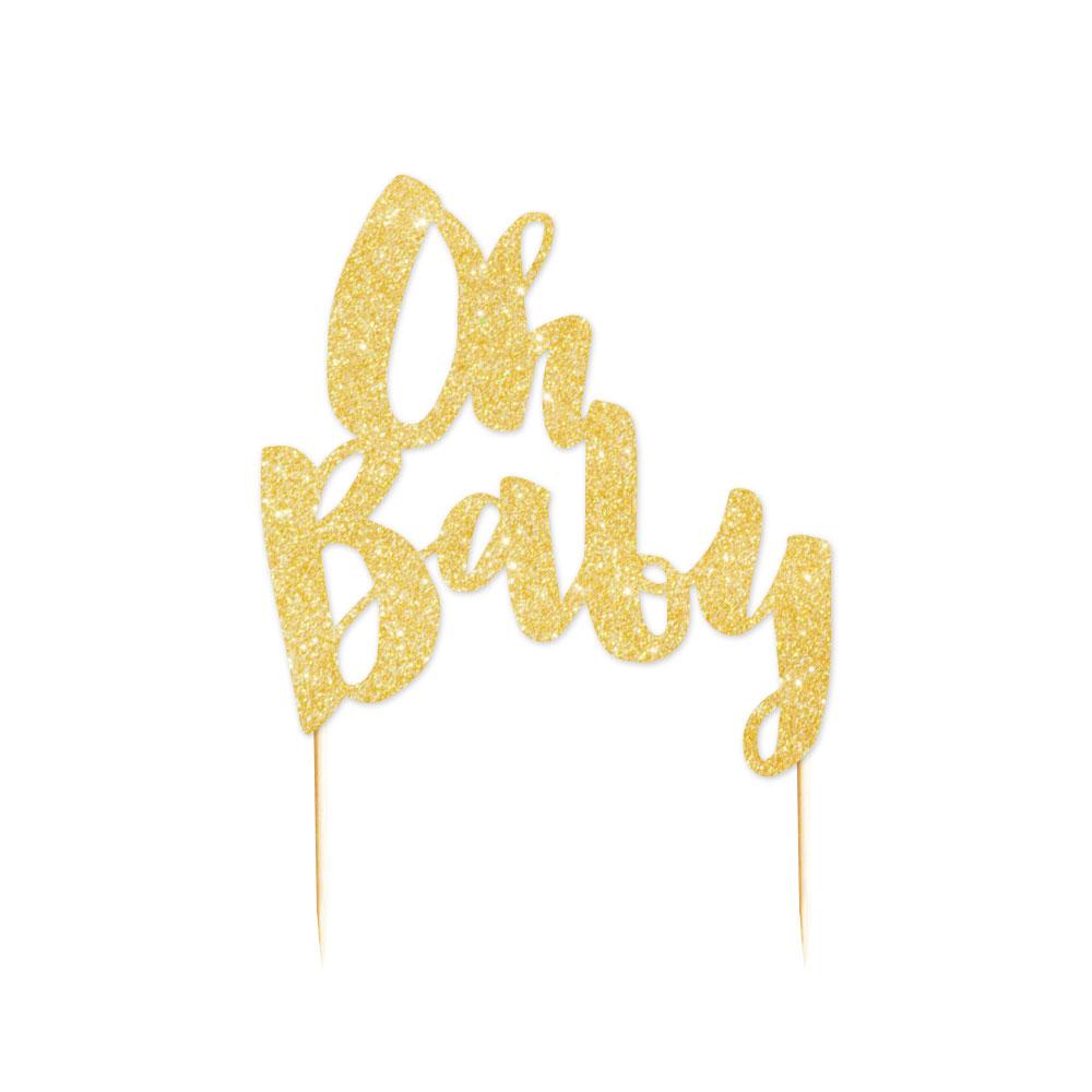 Illume Oh Baby Gold Cake Topper