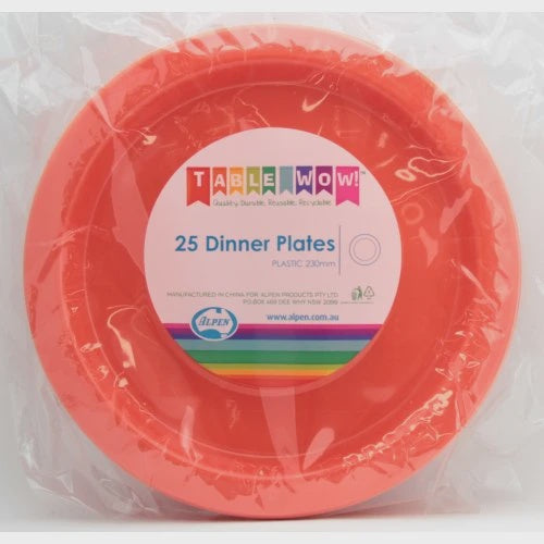 Orange Dinner Plates Pk 20