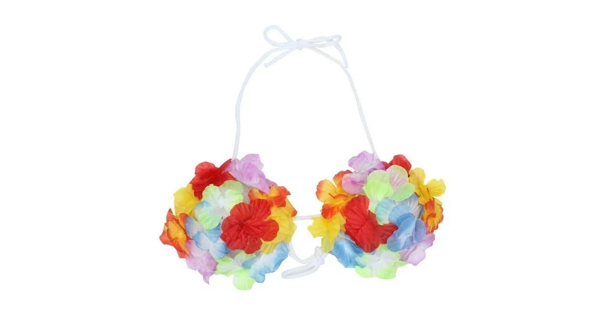 Hawaiian Luau Flower Bra