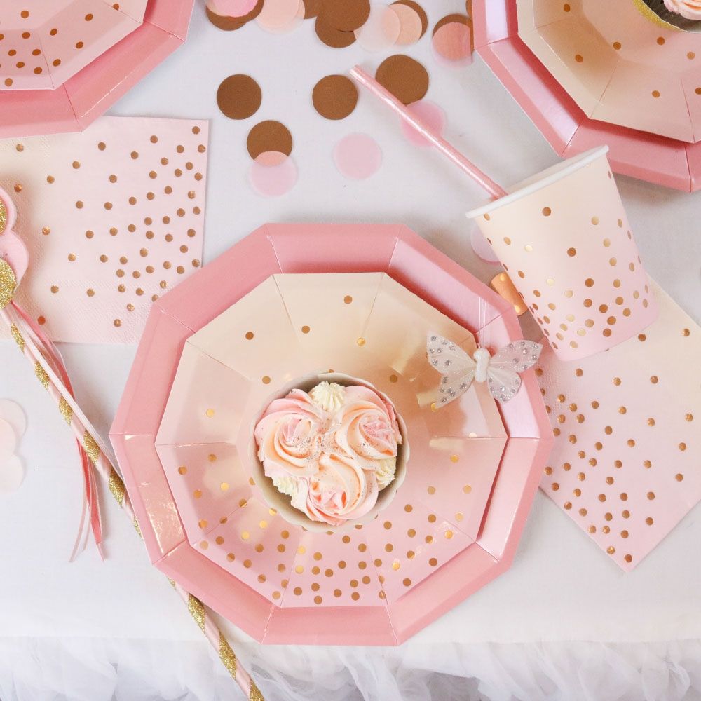 Illume Pink Foil Party Plates