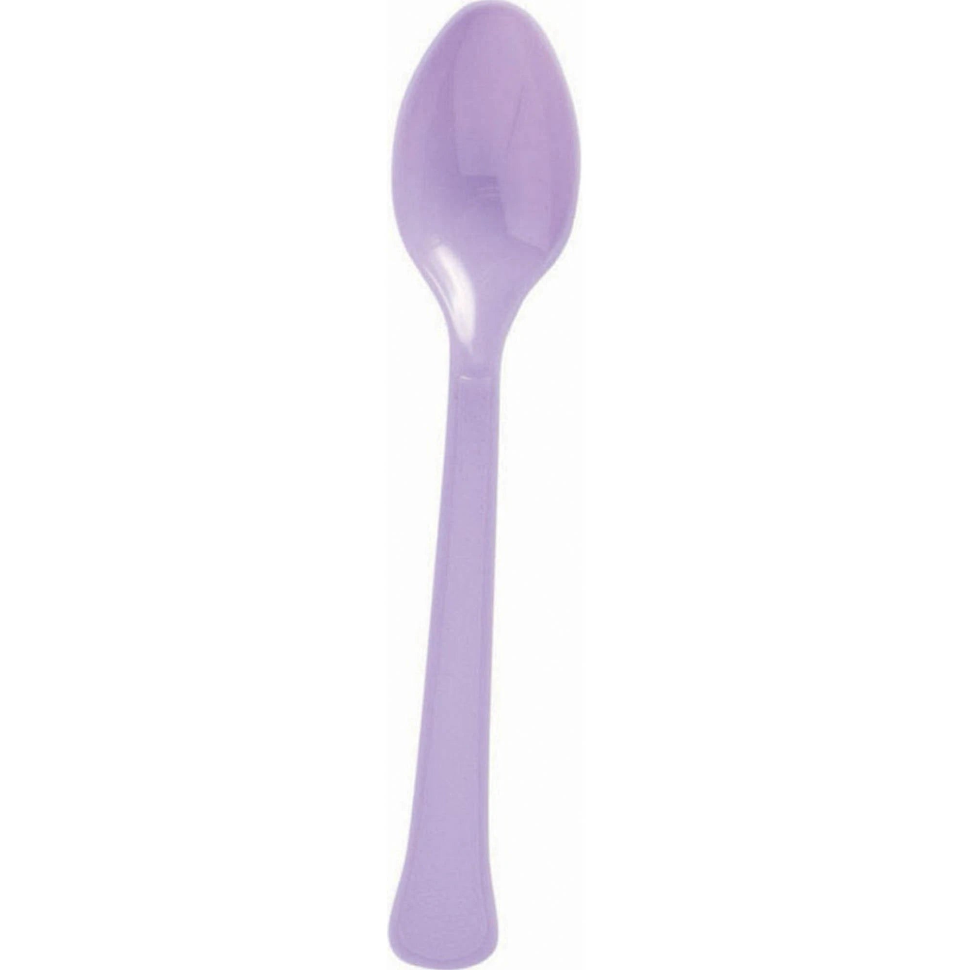 Lavender Plastic Spoons