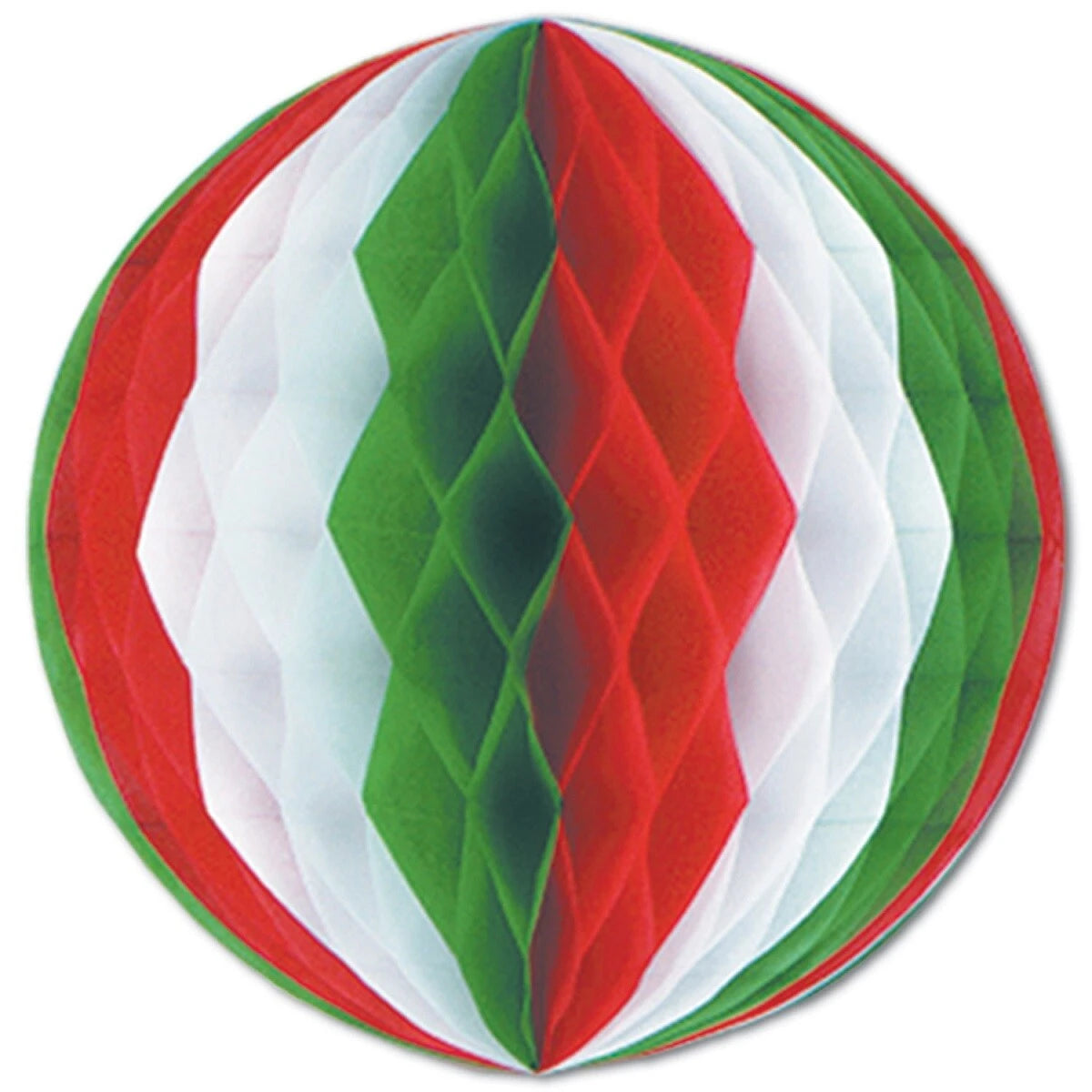 Red White & Green Honeycomb Ball 30cm