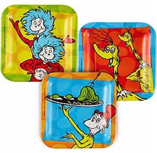 Dr Seuss 17cm Square Plates