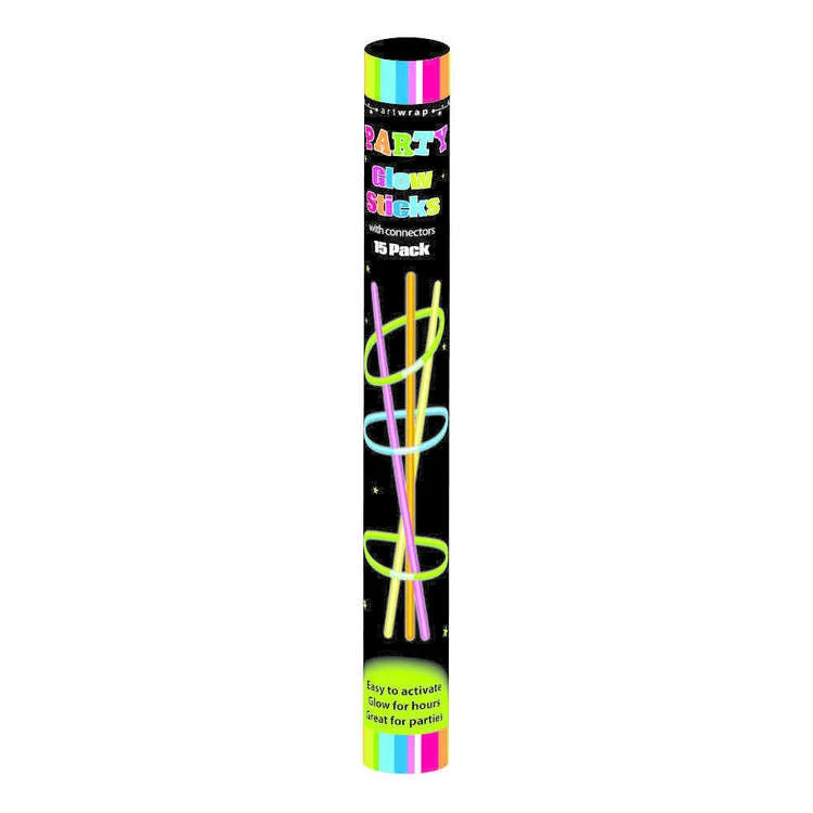 Glow Sticks w/ Connectors 15 Pack