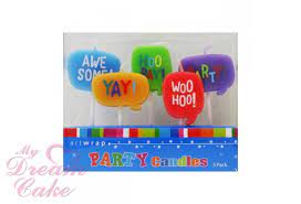 Multicolour Birthday Candles 5 Pack