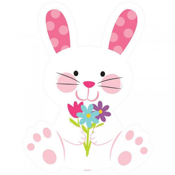 Easter Bunny & Flowers Cutout