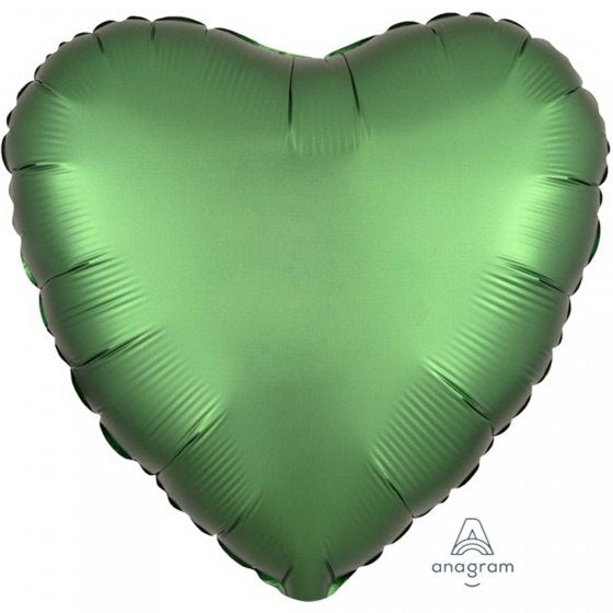 Emerald Satin Luxe Heart Foil Balloon