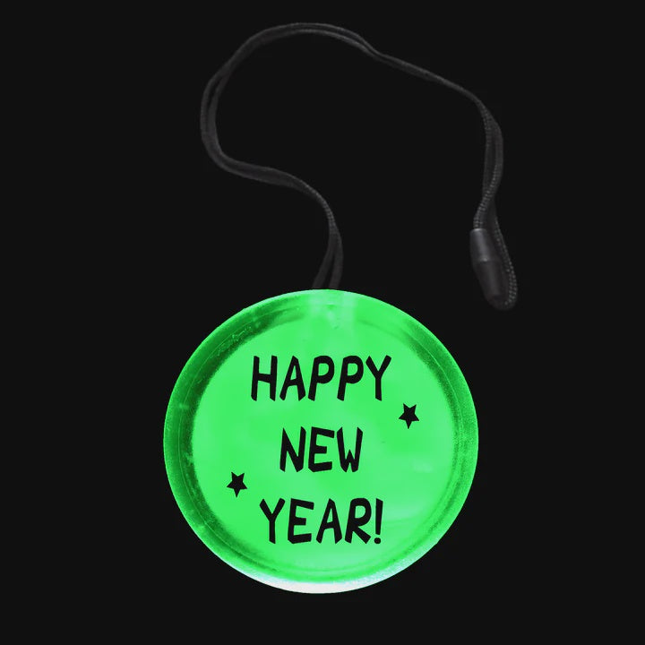 Flashing Happy New Year Necklace