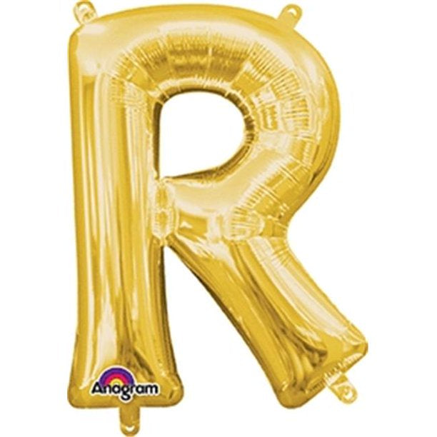 Gold Letter R Supershape Foil Balloon