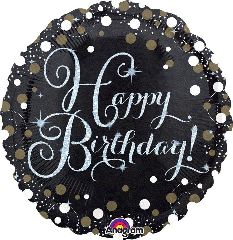 Holographic Happy Birthday Sparkling Foil Balloon