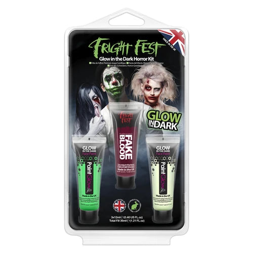 Fright Fest Halloween Blood & Glow In The Dark Makeup Kit