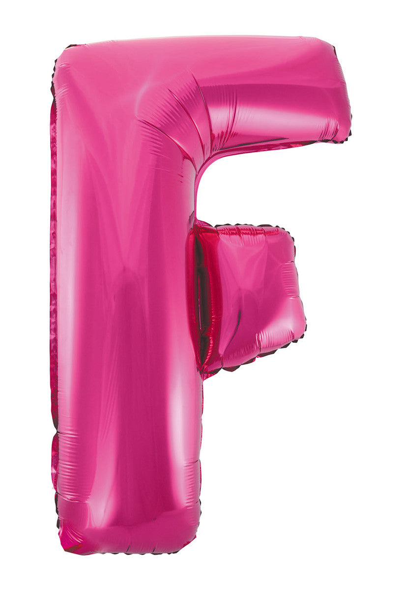 Hot Pink Letter F Megaloon